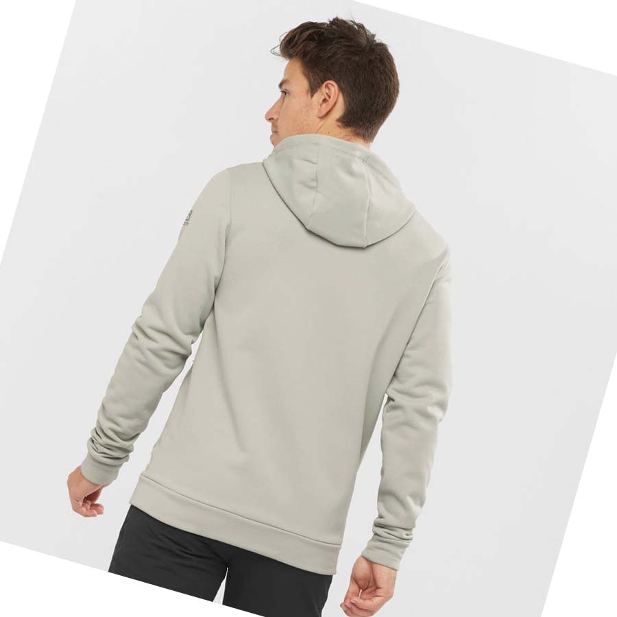 Salomon ESSENTIAL WARM FLEECE Erkek Kapüşonlu Sweatshirt Bej Rengi | TR 3196CTV